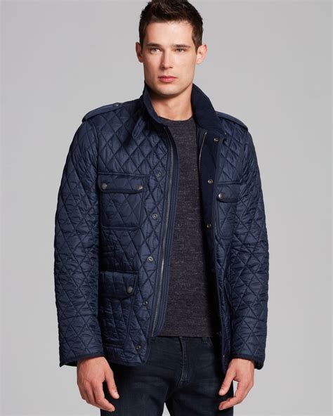 burberry mens quilted biker jacket|burberry diamond quilted jacket men.